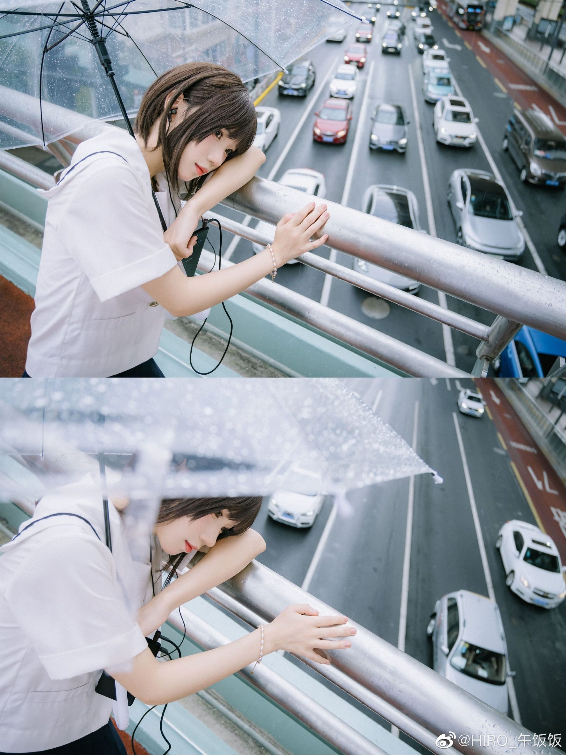 jk日常 一个人的雨后天桥@花柒Hana-米哈社