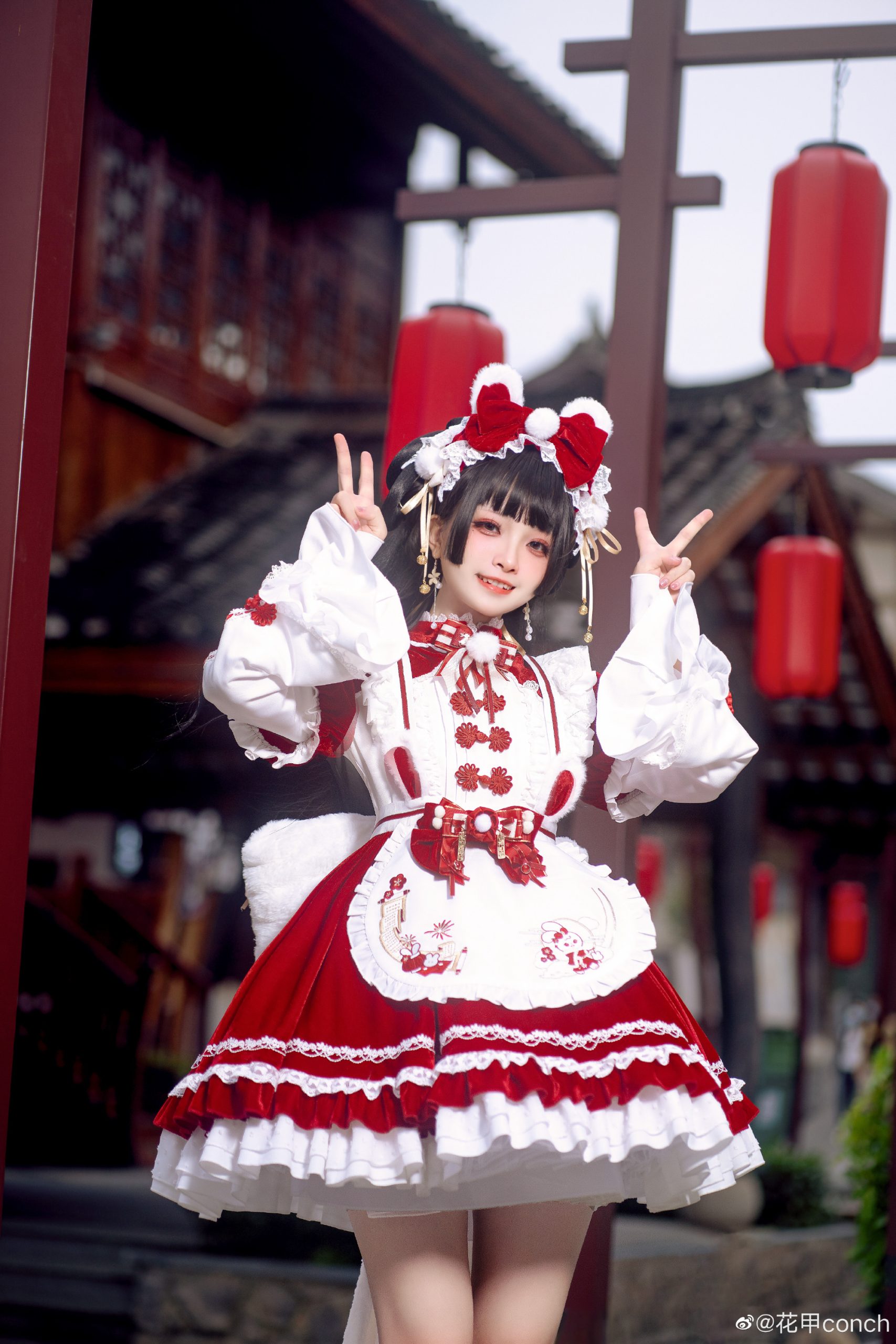 lolita装扮 新年快乐哟！@花甲conch-米哈社