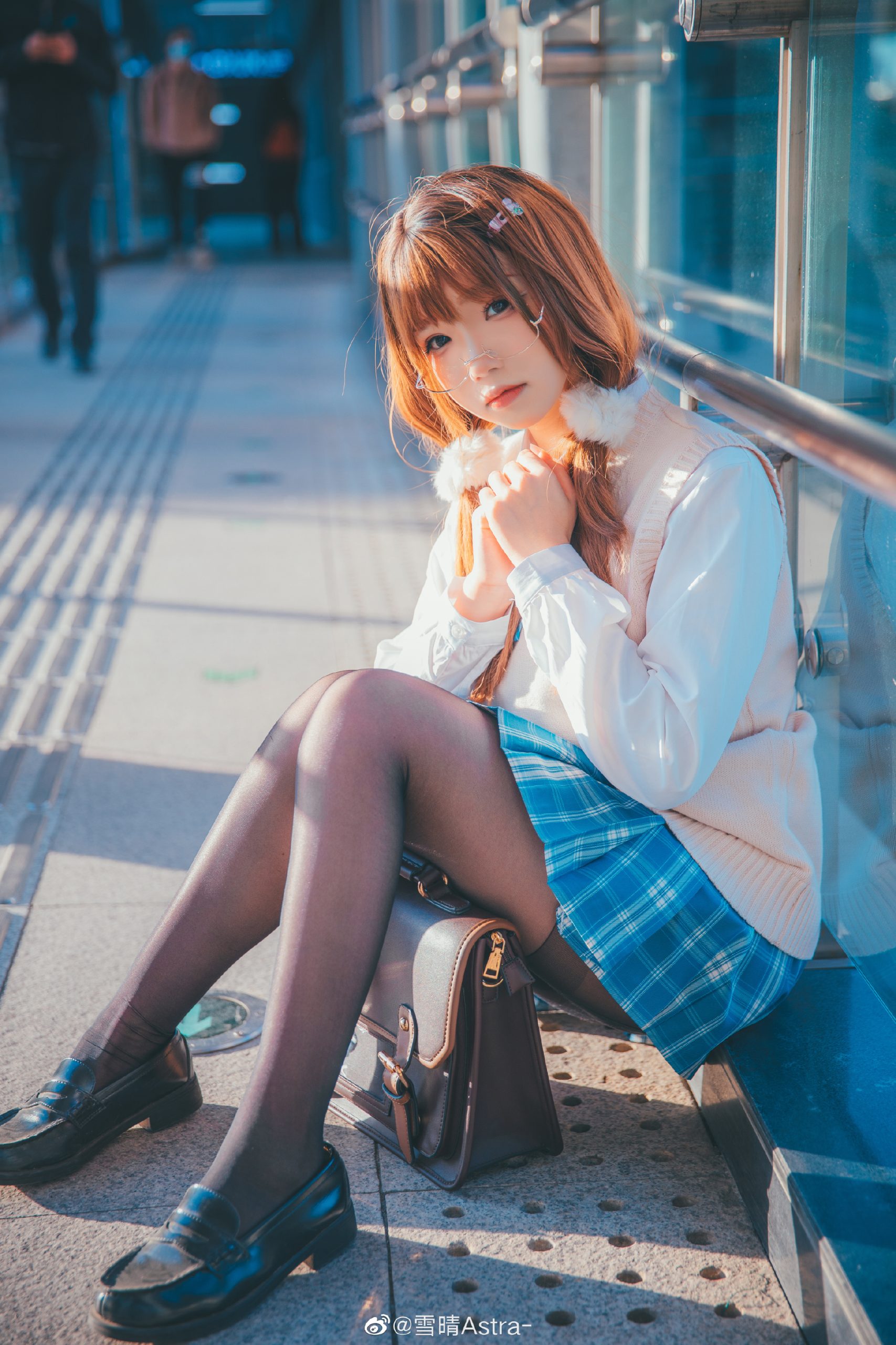 那时候放学，你站在那里，发着光 JK制服@雪晴Astra--米哈社