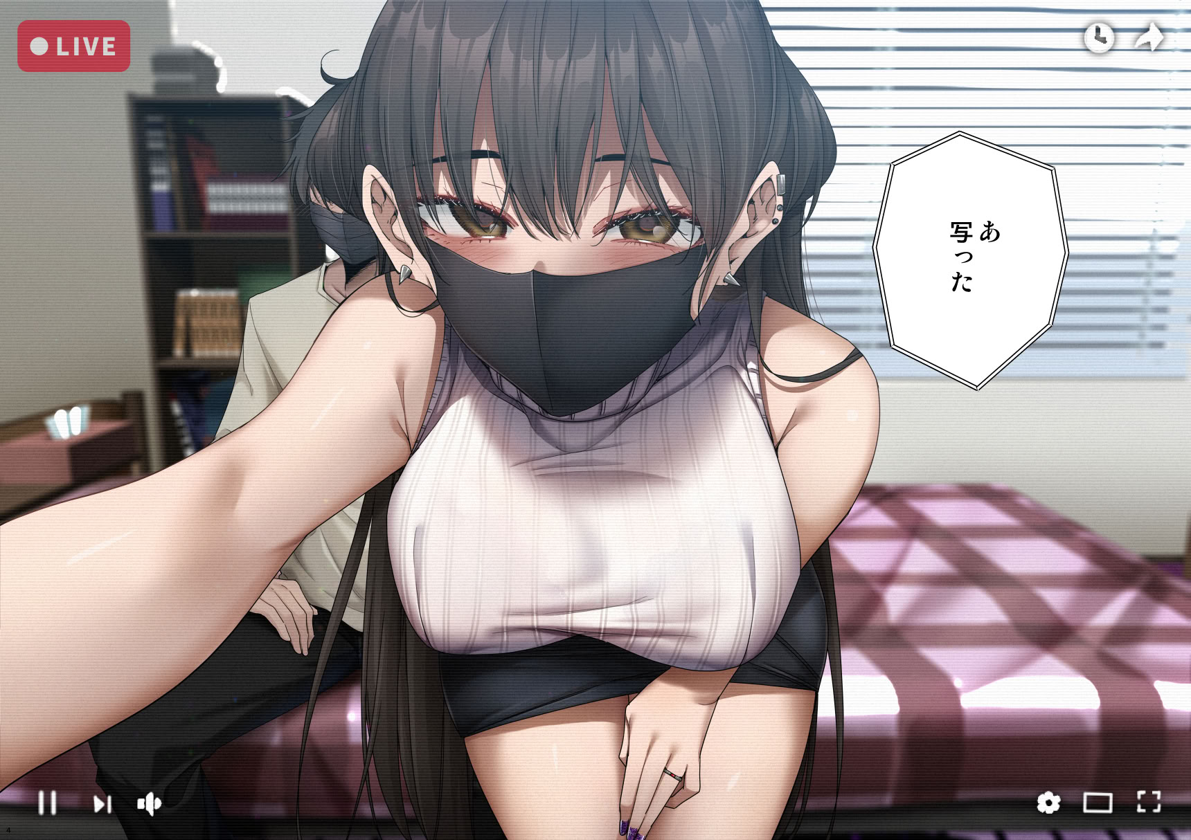 图片[4]-[全角14字 (きただりょうま)] 頼めばなんでもヤらせてくれる彼女とエロ配信を始めた結果-米哈社