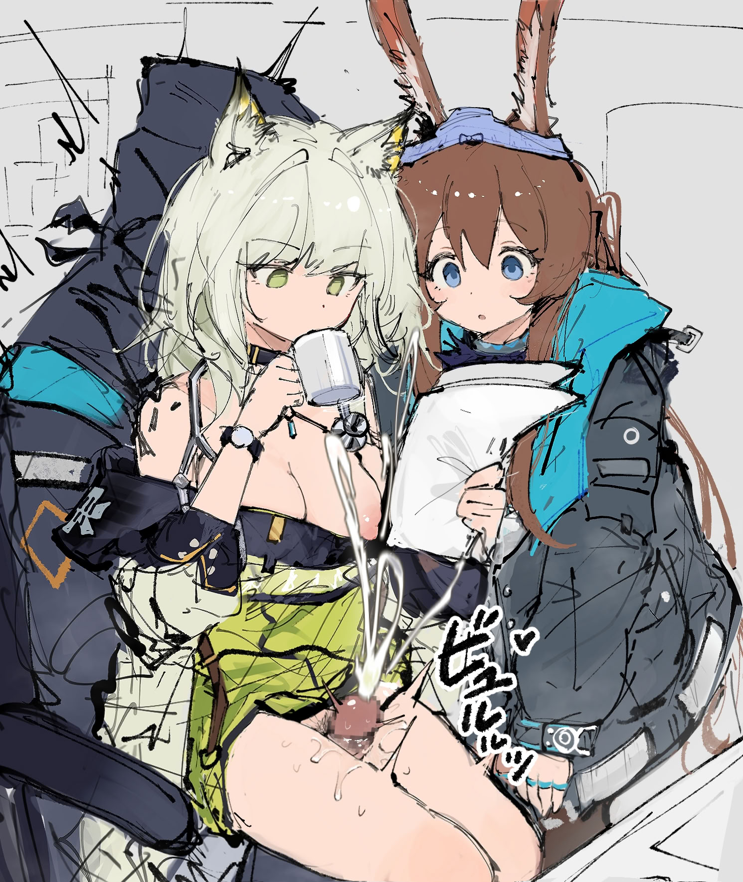 图片[2]-paofan·时停玩弄颜射凯尔希与阿米娅的屑刀客塔（明日方舟同人H·LC整合汉化组）-米哈社