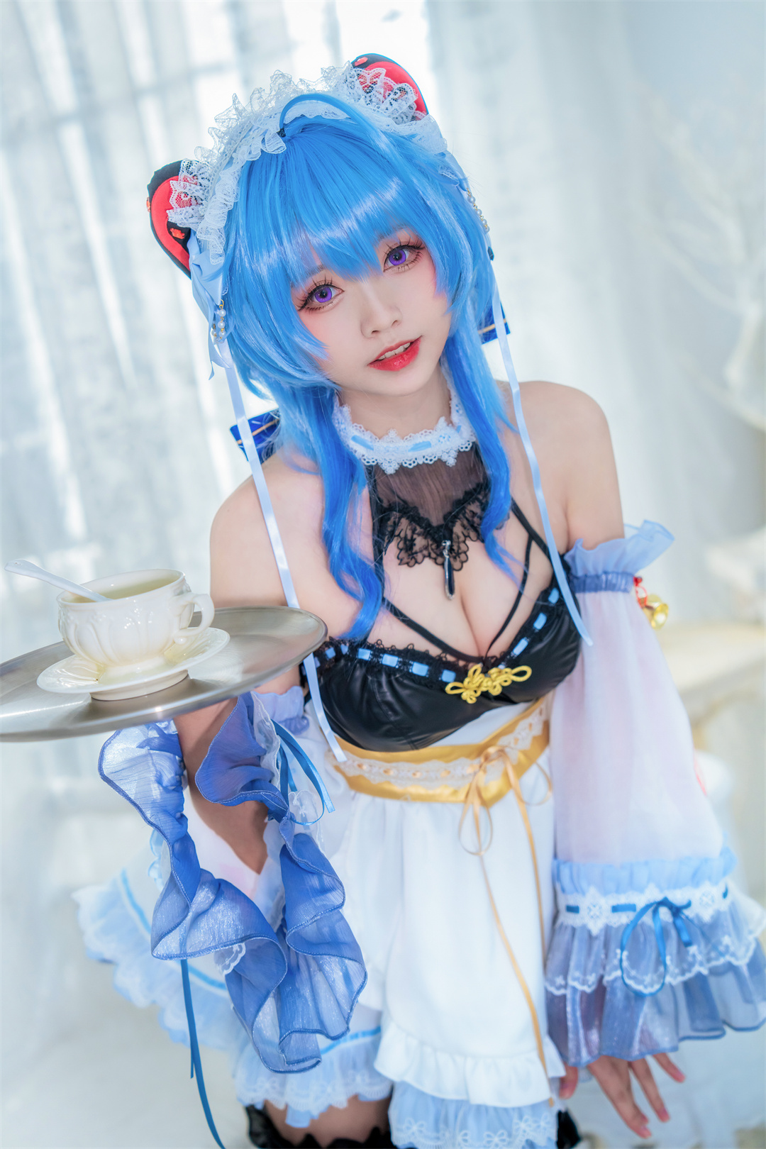 COSPLAY 大大卷卷小卷 原神 甘雨女仆 [20P/160MB]-米哈社