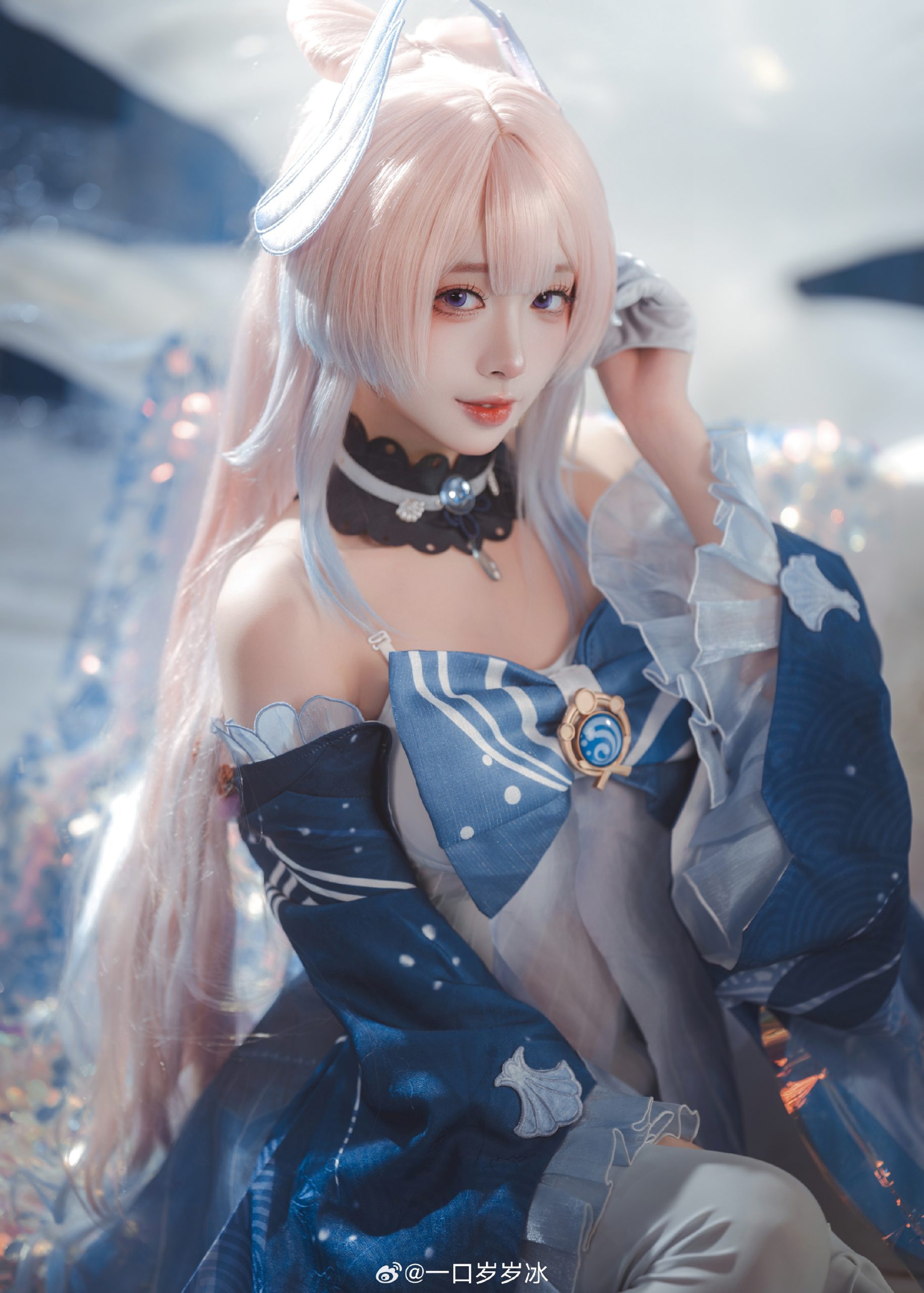 cosplay 千涛触月，沧海之约 原神 珊瑚宫心海@一口岁岁冰-米哈社