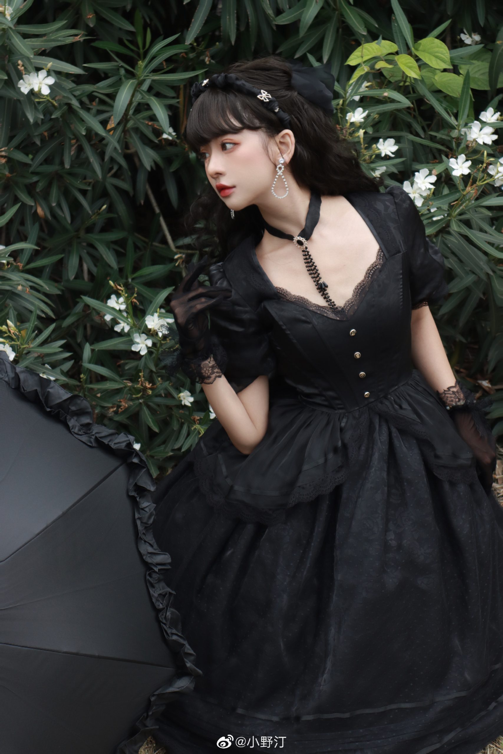 lolita装扮 玫瑰与山茶，温柔与浪漫@小野汀-米哈社